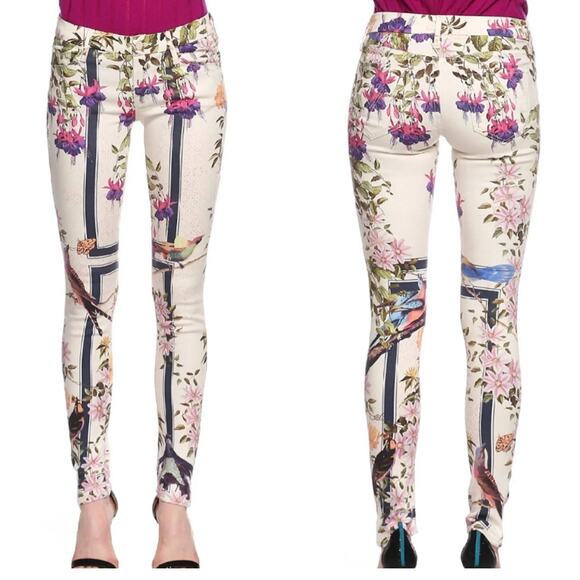 Mother The Looker "back to the good fortune diner" bird print multicolored Jean - Picture 2 of 11